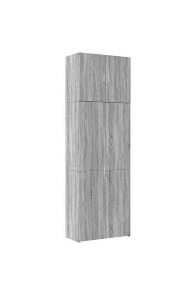 vidaxl Dulap înalt, Gri Sonoma, 80 x 42.5 x 249 cm, Lemn prelucrat
