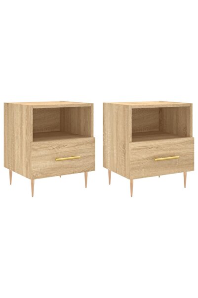vidaxl Noptiere, 2 buc., stejar sonoma, 40x35x47,5 cm, lemn compozit