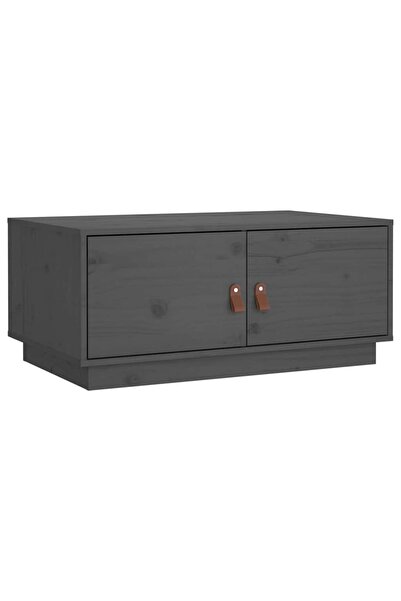 vidaxl Măsuță de cafea, gri, 80x50x35 cm, lemn masiv de pin