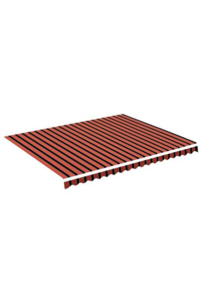 vidaxl Pânză de înlocuire pentru copertină, portocalie și maro, 4,5 x 3,5 m