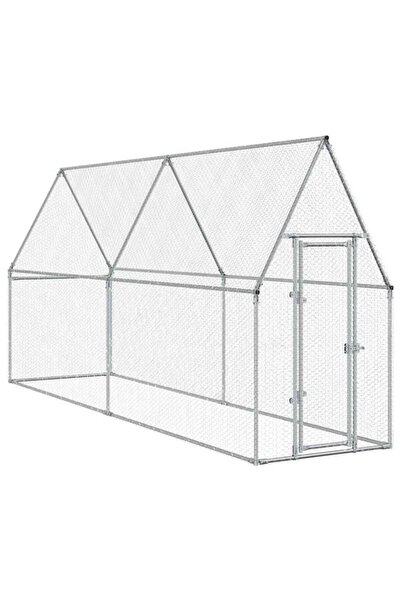 vidaxl Cușcă pentru păsări, gri, 100 x 100 x 190 cm, oțel galvanizat