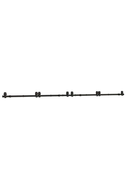 vidaxl Set feronerie ușă glisantă, negru, 366 cm, oțel