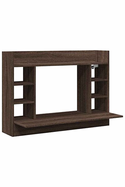 vidaxl Birou montat pe perete stejar maro 105x48x75cm lemn prelucrat