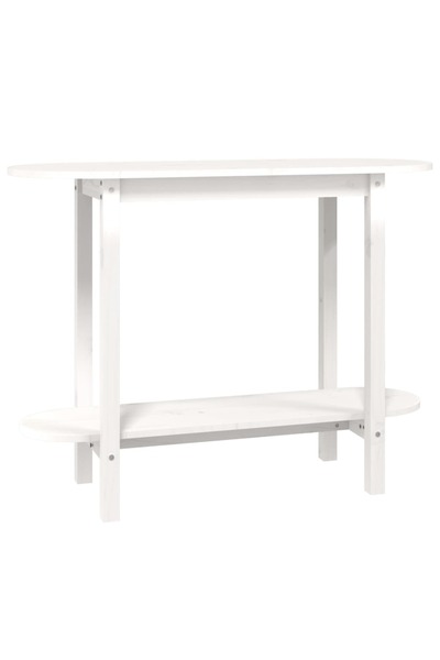 vidaxl Masă consolă, alb, 110x40x80 cm, lemn masiv de pin