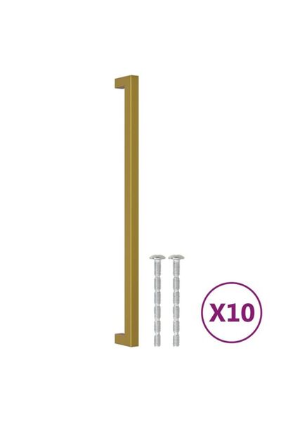 vidaxl Mânere de dulap, 10 bucăți, aurii, 320 mm, oțel inoxidabil