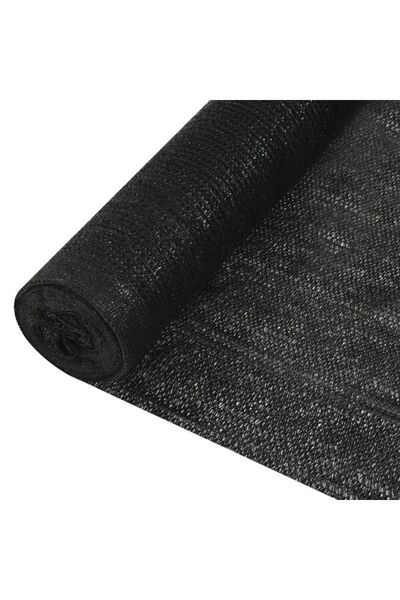 vidaxl Folie de protecție vizuală, neagră, 1,5 x 50 m, HDPE, 195 g/m²