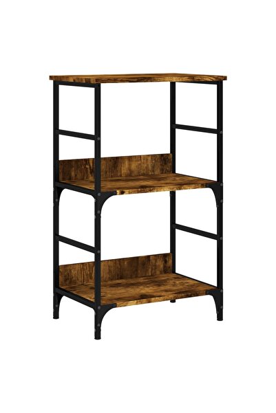 vidaxl Bibliotecă, stejar fumuriu, 50x33x82 cm, lemn prelucrat