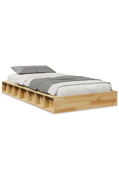 vidaxl Cadru de pat fără saltea 90 x 200 cm lemn masiv de stejar