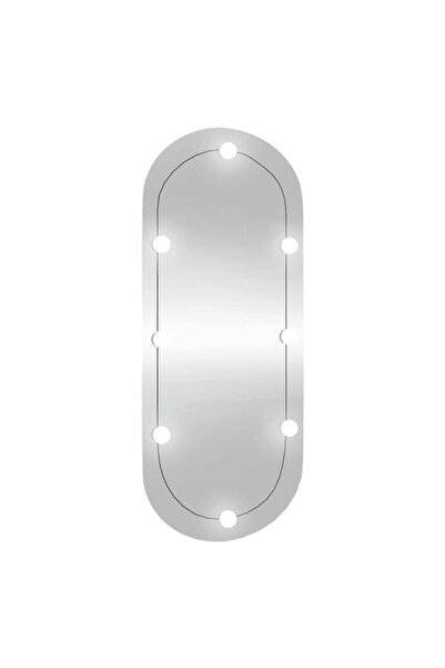 vidaxl Oglindă de perete cu lumini LED 40 x 90 cm, sticlă ovală