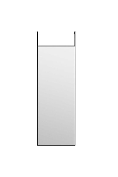 vidaxl Oglindă de ușă, neagră, 30 x 80 cm, sticlă și aluminiu