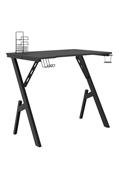 vidaxl Birou de gaming cu picioare în formă de Y, negru, 90x60x75 cm