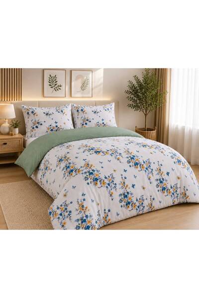 NİĞTEX Battal Size Bed Sheet with Elastic Duvet Cover Set
