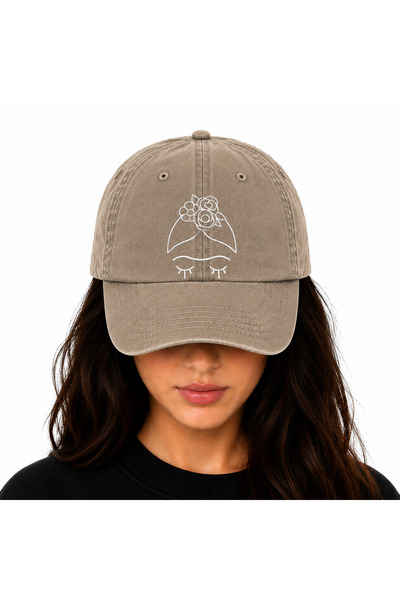 WeavedCo Embroidered Washable Vintage Hat (Frida Kahlo)