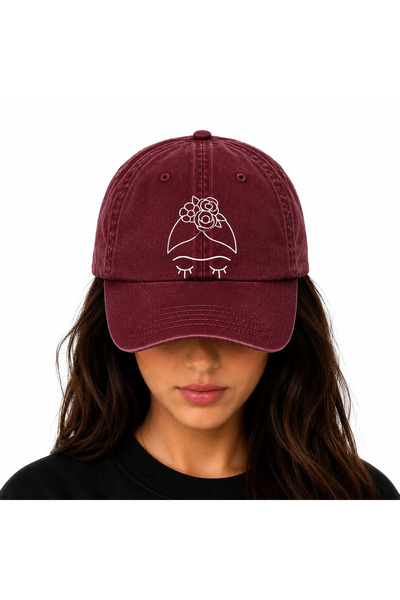 WeavedCo Embroidered Washable Vintage Hat (Frida Kahlo)