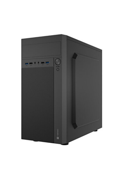 Natec Carcasă PC Helix Mini Tower Negru, mATX/Mini-ITX, GPU de 330mm, 1 venti...