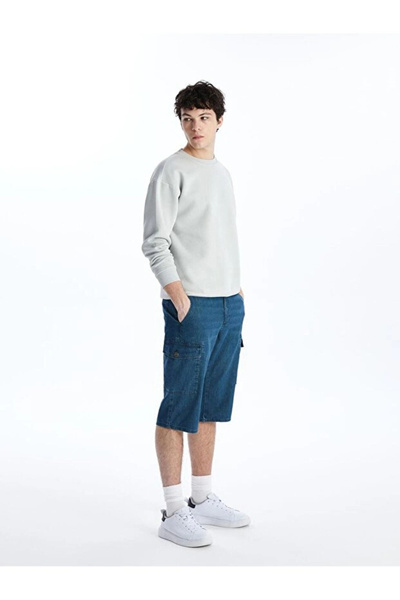 LC Waikiki Men's Standard Fit Jean Bermuda Shorts