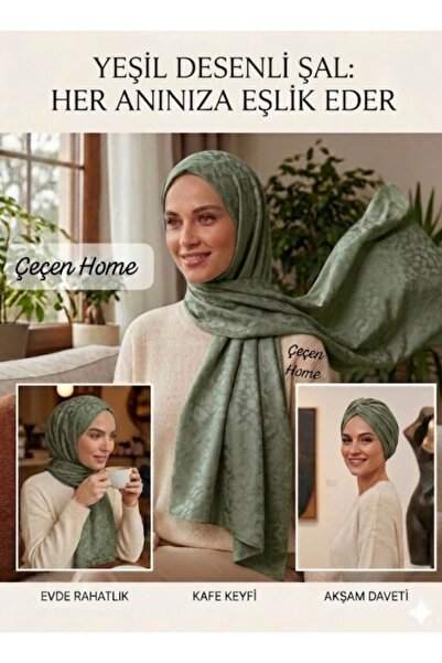 ÇEÇEN HOME (1 Piece) Modern Elegant Patterned Shawl, Breathable Synthetic Fab...