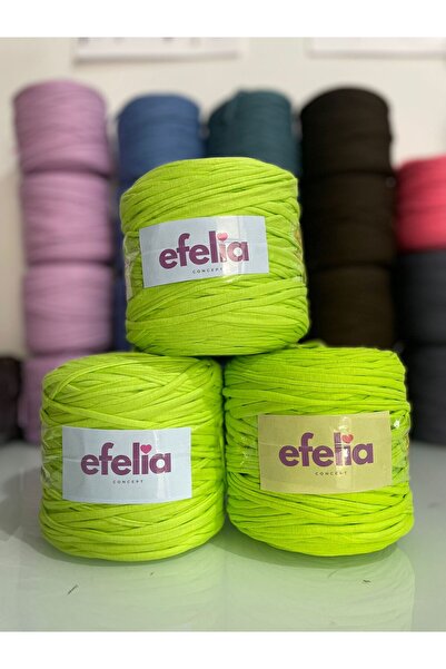 Leila shop Neon Green Knitted Combed Cotton Yarn Bag Knitting Yarn - (600-650...