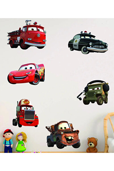 KanvasSepeti Lightning Mcsticker Set Cars Sticker Children's Room Sticker