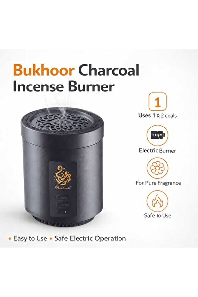 Bukhoor مبخرة كهربائية لحرق الفحم والبخور آمنة الاستخدام