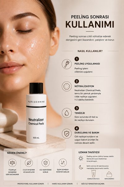 Puredermine Neutralizer Chemical Peels That Help Neutralize the Skin after Aha, Bha, and Various Chemical Peeling Procedures
