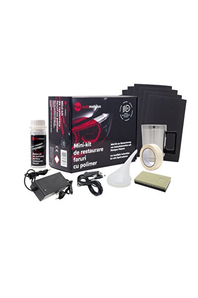 Automobilus Mini kit restaurare faruri cu polimer lichid - include 100ml subs...