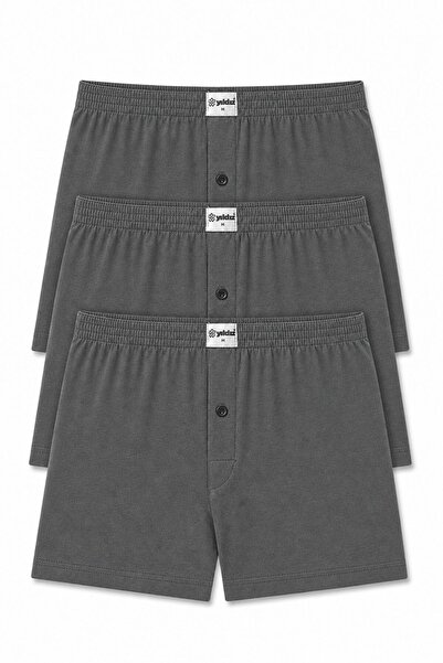 YILDIZ Towel Waist Men's Boxer Smoked 100% Cotton 3-Pack