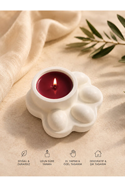 Lima Belle El Yapımı Pati Mumluk ve Kokulu Tealight Mum Seti | 3 Tealight Mum...
