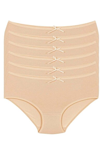 YILDIZ Bambu Bato Women's High Waist Panties Skin Color 6 Pack