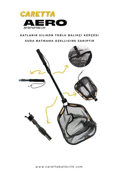 Caretta Aero Batmaz Silikon Torlu Balıkçı Kepçesi