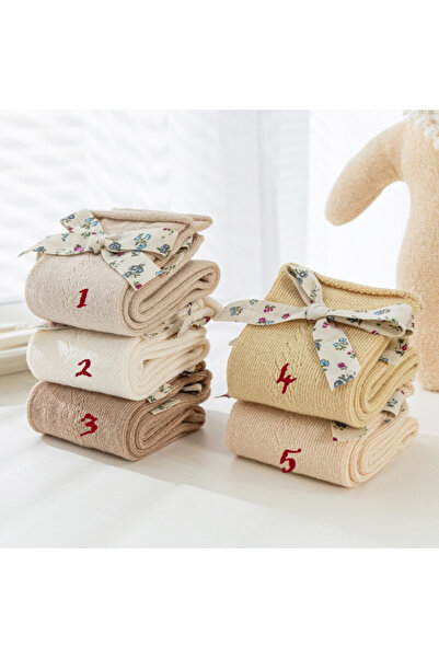 Superbaby Sosete trei sferturi cu fundita cu floricele (pret 1 buc, modele di...