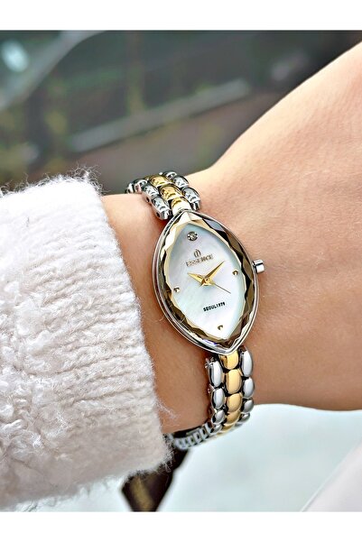 Essence Special Design Steel Cord Silver-Gold Color Women Wrist Watch Es6986Mr