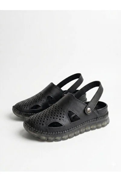 altın moda shoes Genuine Leather Perforated Women's Sandals Daily Comfortable Lightweight Orthopedic Shoes 58985