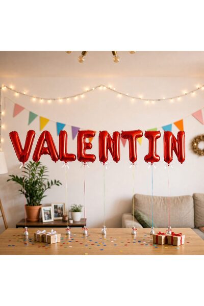 Flippy Baloane Folie Metalizate, Flippy, Set VALENTIN, Heliu sau Aer, Pai inc...