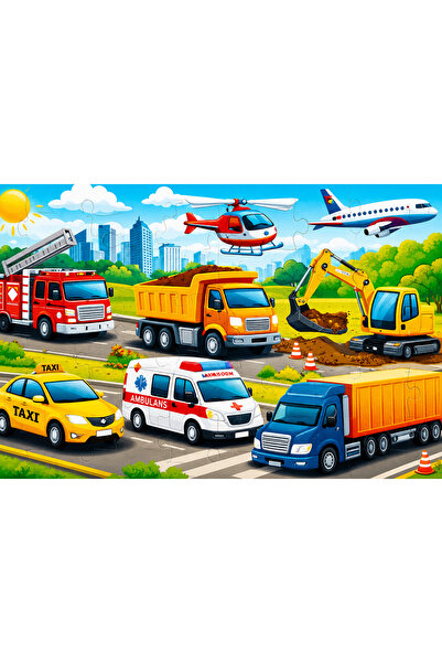 W-Design Ahşap+Eva Puzzle Yapboz 12 PARÇA