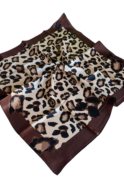 Sisley Tivil Silk Scarf 2026 Summer Season 2022-018 Brown