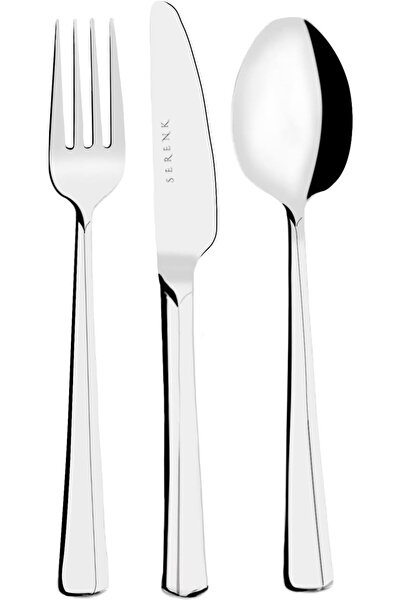 Serenk Stainless Steel Cutlery Set, Spoons and Forks, Durable, Elegant, 18 Pi...