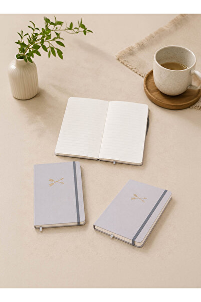 Midi Grey Hard Cover Notebook A5