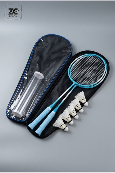 Zepca 2’li Badminton Seti – 6 Toplu, Taşıma Çantalı, Demir Alaşımlı Raket Seti