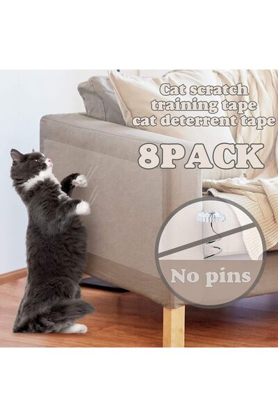 JackarooJoker OIFIO Cat Couch Protector, Double Sided Clear Anti-Scratch Cat ...