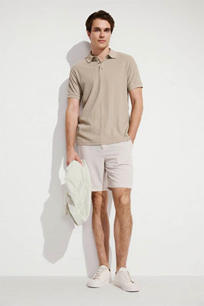 DeFacto Regular Fit Straight Leg Stone Men's Shorts D4277Ax/Er22