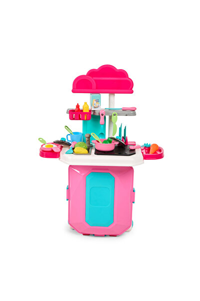 Little Learners Kitchen Set in Large Diamond Box - Pink - 18 Pc Set