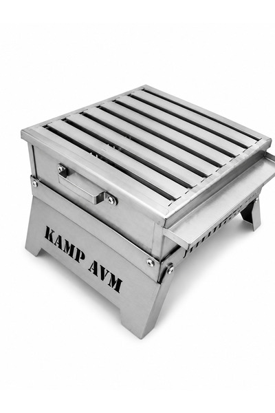 Kampavm Motosiklet Mangalı Katlanır Paslanmaz Çelik Taşınabilir Kamp Piknik M...