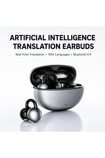 FLEXON Căști Wireless AI cu Traducere Vocală în Timp Real, 100+ Limbi, Blueto...