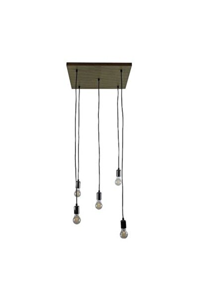 Cojom Candelabru Verona, lemn negru 5xE27