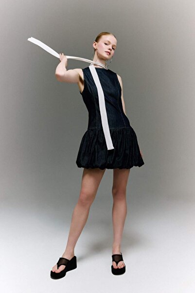 DeFacto Sleeveless Mini Jean Dress I0069Ax26Hs