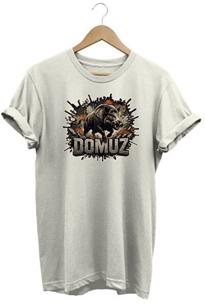remonz Pig Predator Illustration Hunter Printed Street Fashion T-Shirt