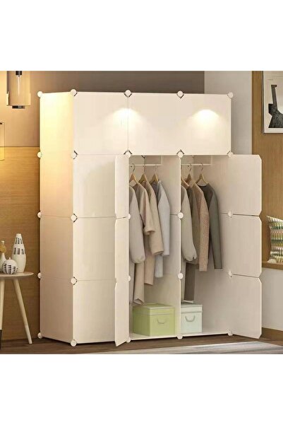 Rebiko Dulap modular, garderobă, dulăpior, raft, raft alb, organizator pentru haine XL