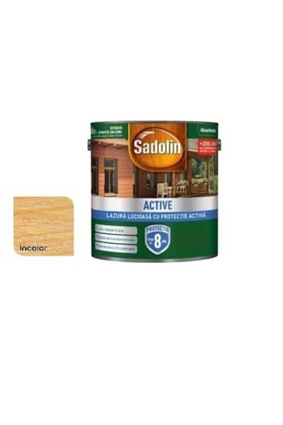 Sadolin Bejaj pentru lemn, lucios, pe bază de solvenți 2.5L, Sadolin, incolor...