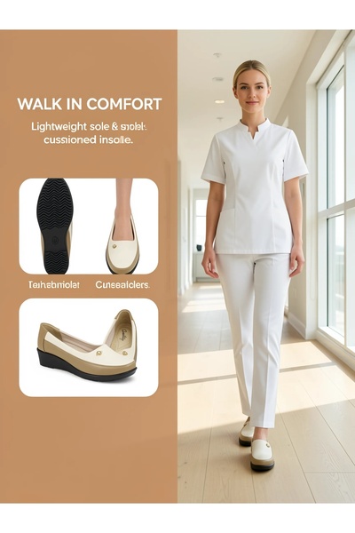 Dhiaa Walk Women's Professional Wedge Shoes - Long-time Standing Support & An...